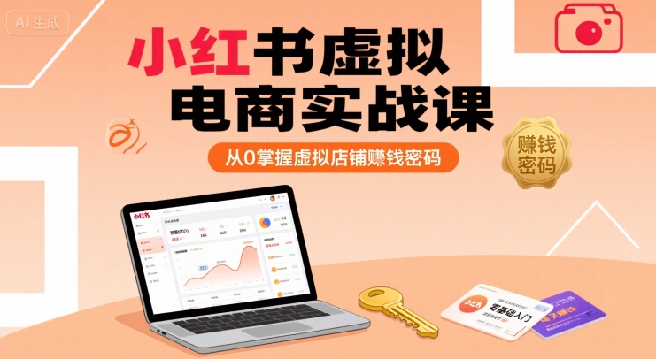 小红书虚拟电商实战课，从0掌握虚拟店铺賺钱密码-财兔窝项目网
