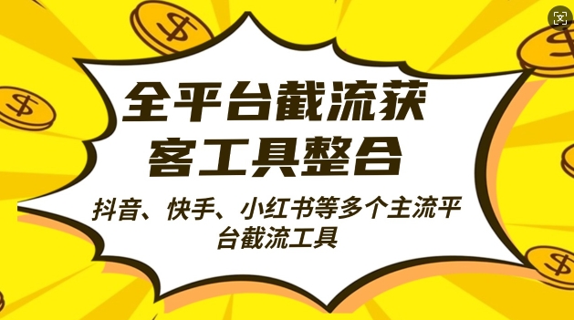 全平台截流获客工县整合全自动引流，日引2000+精准客户【揭秘】-财兔窝项目网