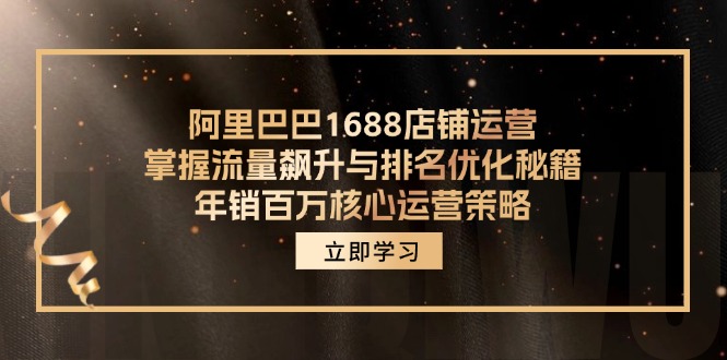 阿里巴巴1688店铺运营，掌握流量飙升与排名优化秘籍 年销百万核心运营策略-财兔窝项目网