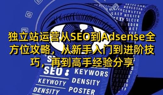 独立站运营从SEO到Adsense全方位攻略，从新手入门到进阶技巧，再到高手经验分享-财兔窝项目网