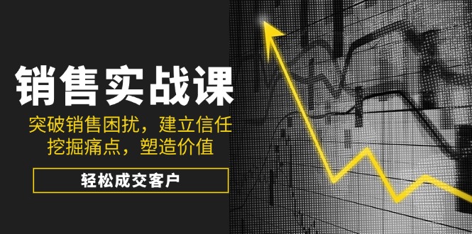 销售实战课，突破销售困扰，建立信任，挖掘痛点，塑造价值，轻松成交客户-财兔窝项目网