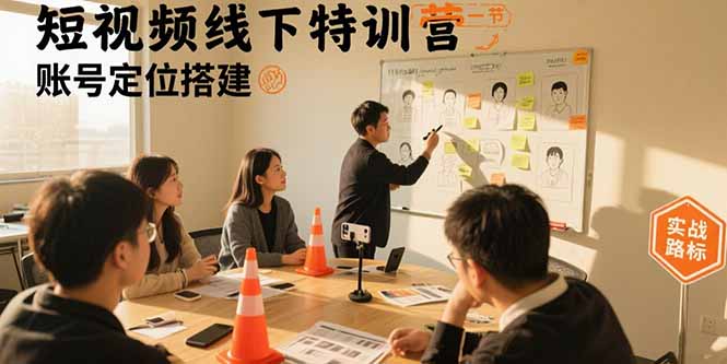 短视频线下特训营：账号定位搭建/口播号拍摄剪辑/直播间流量入口/变现实战-财兔窝项目网