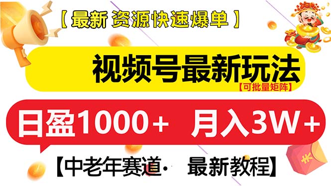视频号最新玩法 中老年赛道 月入3W+-财兔窝项目网