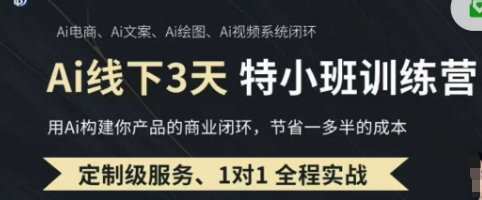 AI实操培训第20-21期线下，0基础保姆级教程，3月最新整理，企业获客、降本增效、打造超级个体-财兔窝项目网