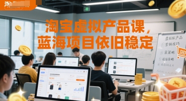 淘宝虚拟产品课，蓝海项目依旧稳定-财兔窝项目网