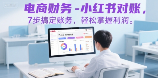 电商财务-小红书对账，7步搞定账务，轻松掌握利润-财兔窝项目网