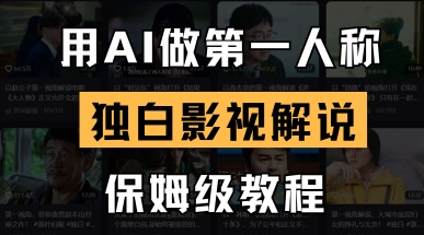 用AI做第一人称独白影视解说，手把手教学，保姆级教程-财兔窝项目网