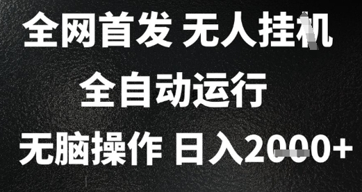 2025首发无人挂G项目，日入2k+，全自动运行，无脑操作，长期稳定 小白可玩【揭秘】-财兔窝项目网