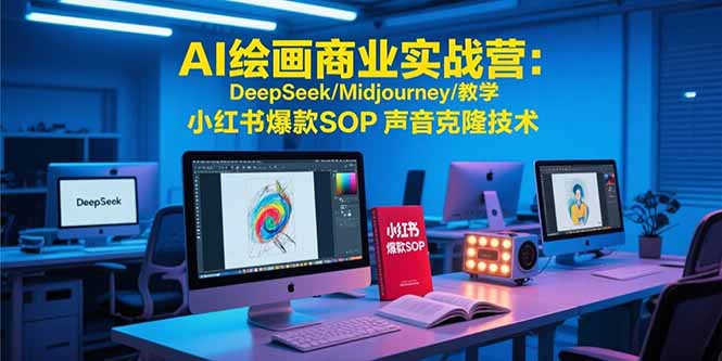 AI绘画商业实战营：DeepSeek/Midjourney/教学 小红书爆款SOP 声音克隆技术-财兔窝项目网