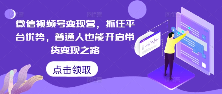微信视频号变现营，抓住平台优势，普通人也能开启带货变现之路-财兔窝项目网