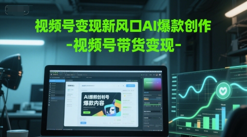 视频号变现新风口AI爆款创作-视频号带货变现-财兔窝项目网