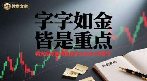 付费文章：字字如金 皆是重点， 看完后 你就清楚该怎么在大A布局了-财兔窝项目网