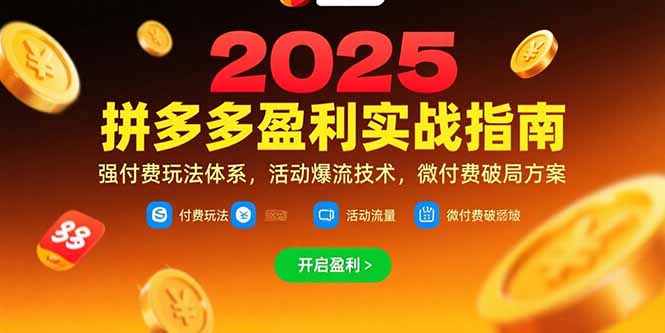 拼多多盈利实战指南，强付费玩法，活动爆流技术，微付费破局方案(更新7月-财兔窝项目网