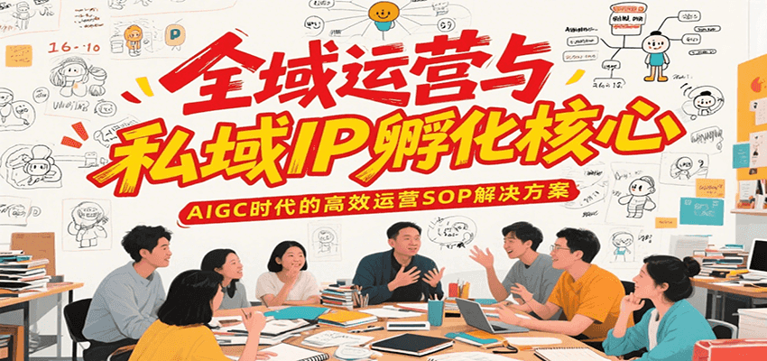全域运营与私域IP孵化核心，AIGC时代的高效运营SOP解决方案-财兔窝项目网