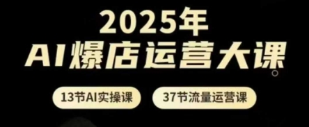 2025年AI爆店运营大课，13节AI实操课+37节流量运营课-财兔窝项目网