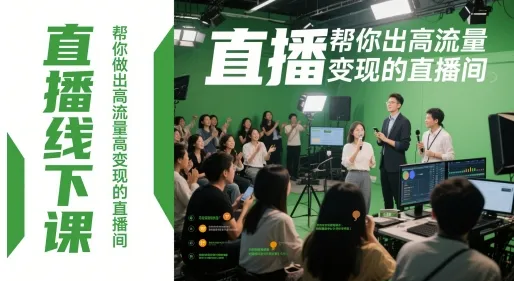直播线下课，帮你做出高流量高变现的直播间-财兔窝项目网