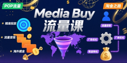 Media Buy之POP流量课，带你开启海外Media Buy淘金之路-财兔窝项目网