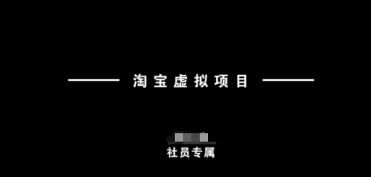 淘宝虚拟项目，从理论到实操，新手也能快速上手-财兔窝项目网