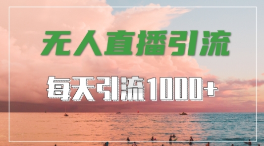 抖音快手视频号全平台通用，无人直播引流法，超暴力引流1000+高质量精准创业粉【揭秘】-财兔窝项目网