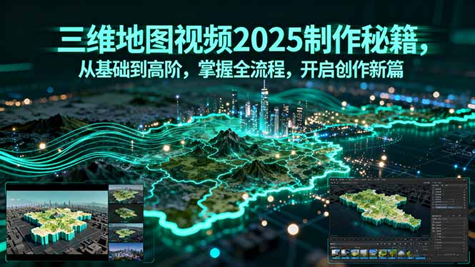 三维地图视频2025制作秘籍，从基础到高阶，掌握全流程，开启创作新篇-财兔窝项目网