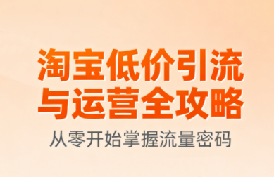 淘宝低价引流与运营全攻略(更新9月)-财兔窝项目网