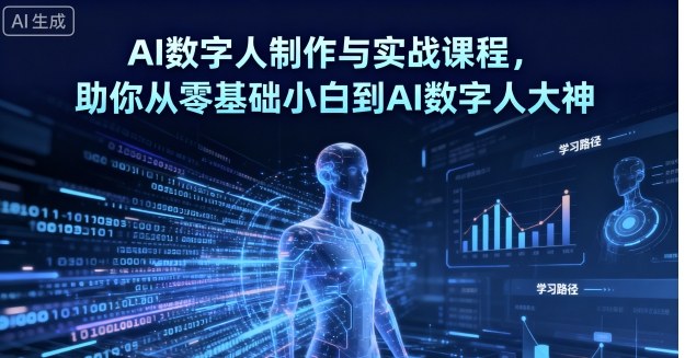 AI数字人制作与实战课程，助你从零基础小白到AI数字人大神-财兔窝项目网