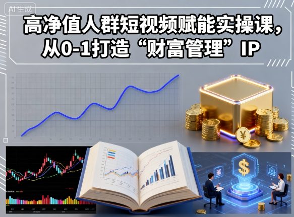 高净值人群短视频赋能实操课，从0-1打造“财富管理”IP-财兔窝项目网