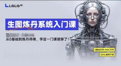 LibLibAI哩布哩布生图炼丹系统入门课，从生图到炼丹，只学这一门就够了-财兔窝项目网