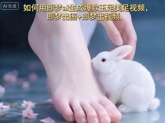 如何用即梦ai生成爆款玉足美足视频，即梦出图+即梦出视频，快速涨粉-财兔窝项目网