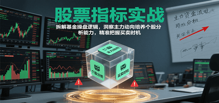股票指标实战，基金操盘逻辑拆解，洞察主力动向培养个股分析能力把握买卖时机(更新)-财兔窝项目网