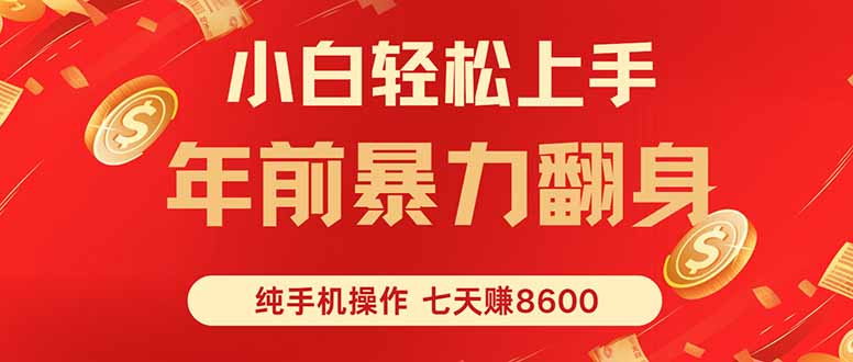 七天狂赚8600，小白纯手机操作，日入1000+-财兔窝项目网
