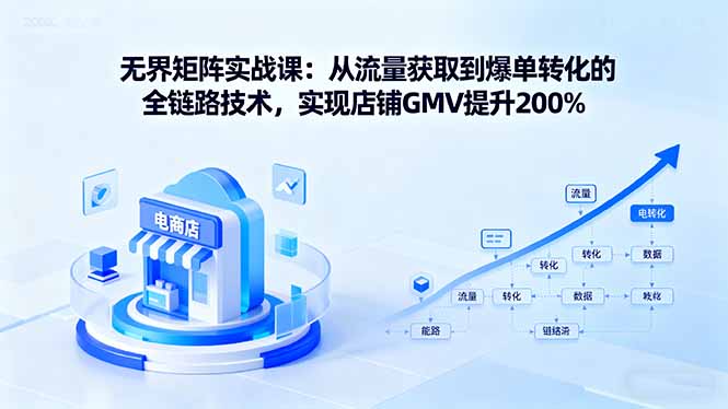 无界矩阵实战课：从流量获取到爆单转化的全链路技术，实现店铺GMV提升200%-财兔窝项目网