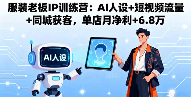 服装老板IP训练营：AI人设+短视频流量+同城获客，单店月净利+6.8万-财兔窝项目网
