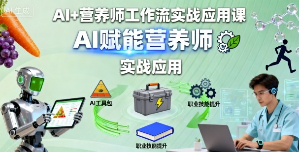 AI+营养师工作流实战应用课，AI赋能营养师-财兔窝项目网