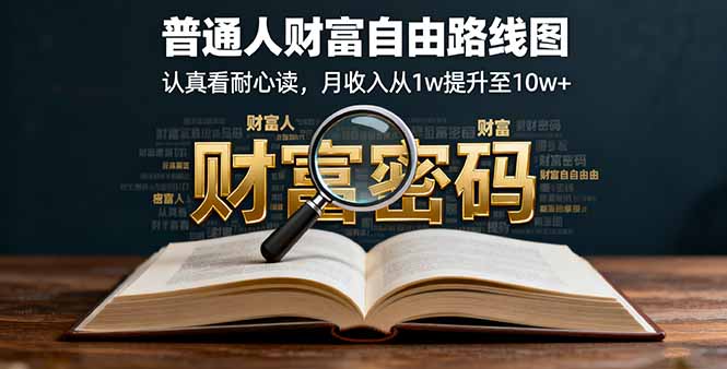 某付费文：普通人财富自由路线图，认真看耐心读，月收入从1w提升至10w+-财兔窝项目网