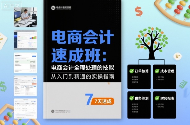 电商会计速成班，电商会计全程处理的技能-财兔窝项目网