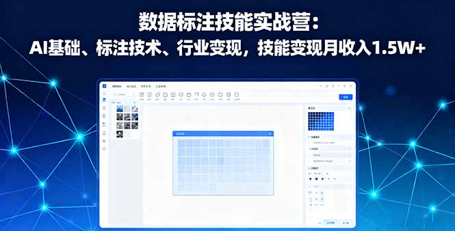 数据标注技能实战营：AI基础、标注技术、行业变现，技能变现月收入1.5W+-财兔窝项目网