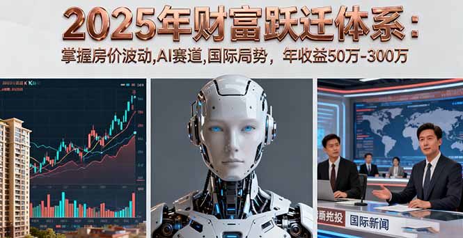 2025年财富跃迁体系：掌握房价波动,AI赛道,国际局势，年收益50万-300万-财兔窝项目网