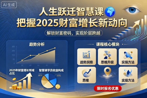 人生跃迁智慧课，把据2025财富增长新动向-财兔窝项目网