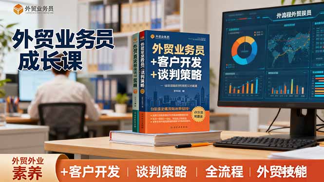 外贸业务员成长课：职业素养+客户开发+谈判策略、掌握全流程外贸技能-财兔窝项目网