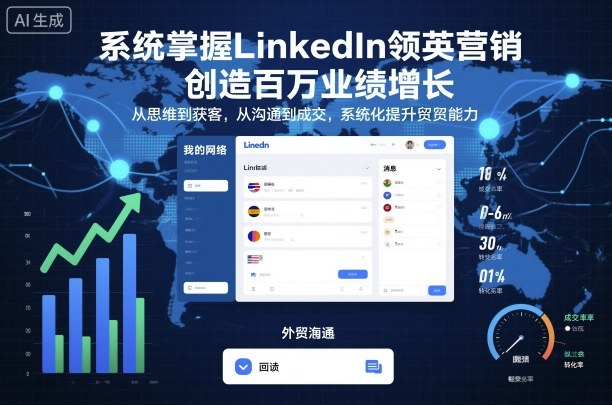 系统掌握LinkedIn领英营销，创造百万业绩增长，从思维到获客，从沟通到成交，系统化提升外贸能力-财兔窝项目网
