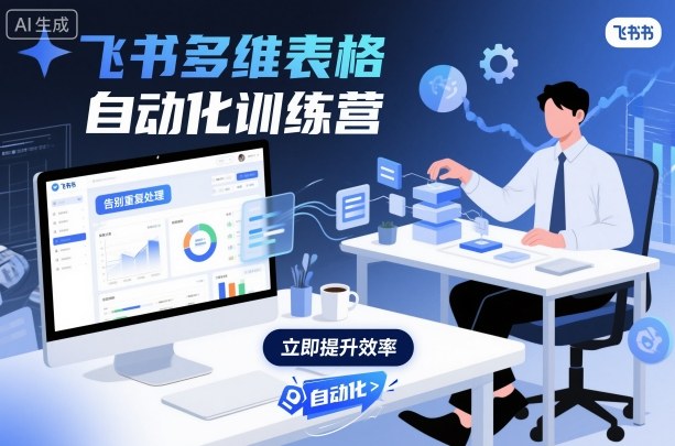 飞书多维表格自动化训练营，手把手教你告别重复处理，用多维表格开启高效办公新模式-财兔窝项目网