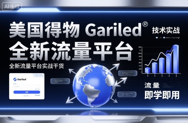 美国得物Gariled技术实战，全新流量平台​实战干货，即学即用-财兔窝项目网