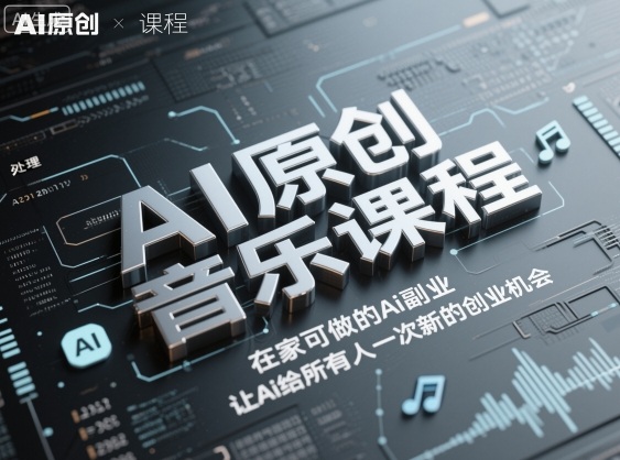 AI原创音乐课程，在家可做的Ai副业，让Ai给所有人一次新的创业机会-财兔窝项目网