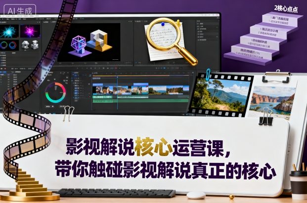 影视解说核心运营课，带你触碰影视解说真正的核心-财兔窝项目网
