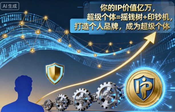 你的IP价值亿万，超级个体=摇钱树+印钞机，打造个人品牌，成为超级个体-财兔窝项目网