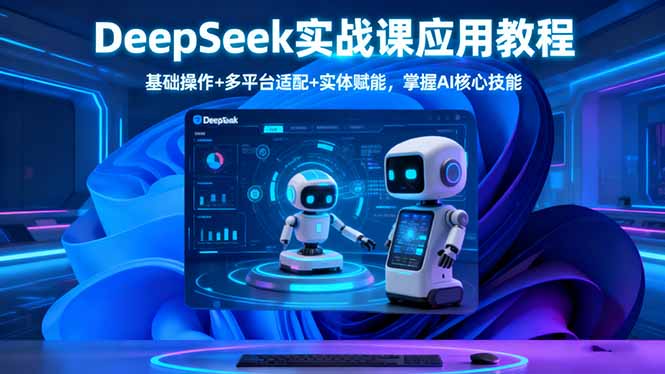 DeepSeek实战课应用教程、基础操作+多平台适配+实体赋能,掌握AI核心技能-财兔窝项目网