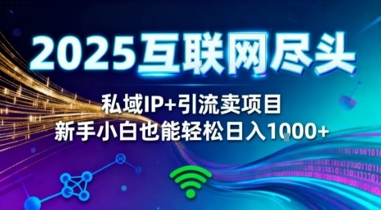 2025网创尽头王炸项目！私域IP+精准引流，新手小白在家躺賺日入1k，零经验也能上手【揭秘】-财兔窝项目网