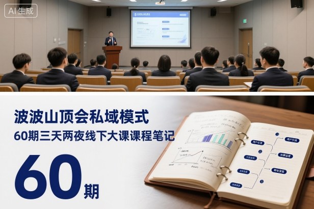 波波山顶会私域模式60期三天两夜线下大课课程笔记(文档)-财兔窝项目网