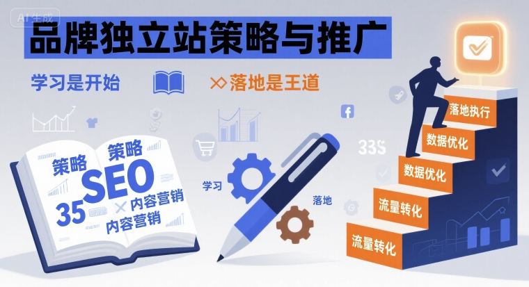 品牌独立站策略与推广，学习是开始，落地是王道-财兔窝项目网